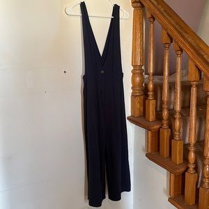 Button Front Capri Romper